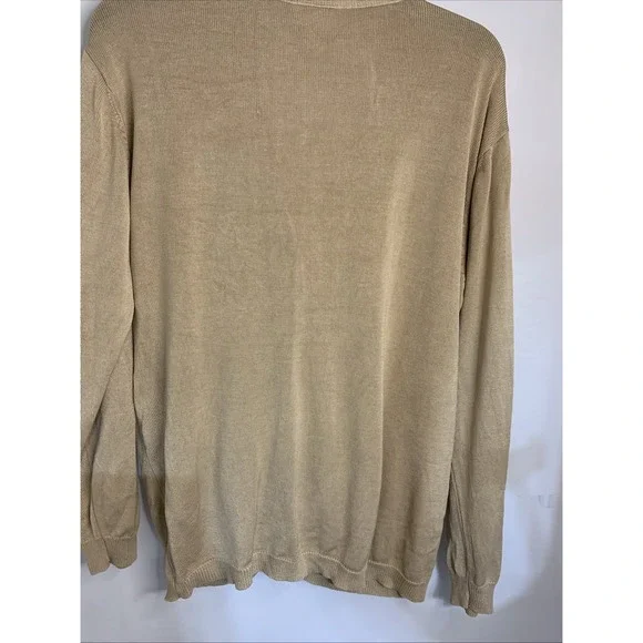 Talbots Long Sleeve Sweater, V Neck Button Down Pockets, Silk Blend Woman's Sz L - Picture 5 of 6